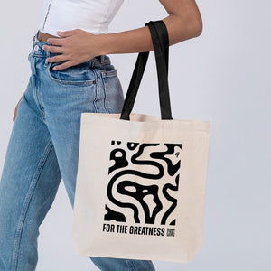 Tote Canvas Tote with Contrast-Color Handles | Q-Tees