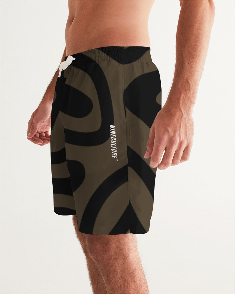 Earthtones Men's All-Over Print Swim Trunk