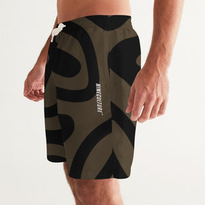 Earthtones Men's All-Over Print Swim Trunk