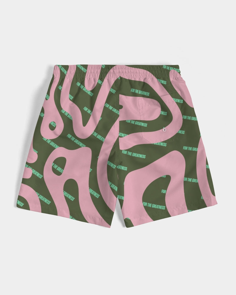 Growth Men's All-Over Print Swim Trunk