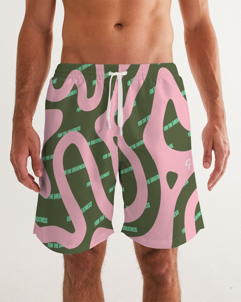 Growth Men's All-Over Print Swim Trunk