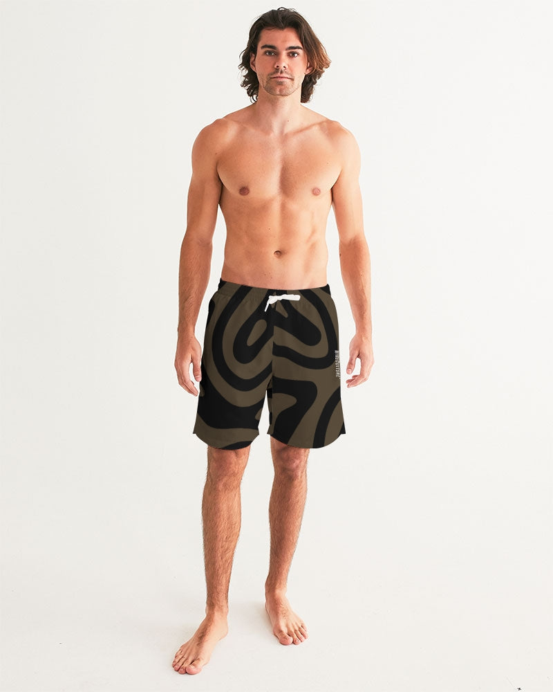 Earthtones Men's All-Over Print Swim Trunk