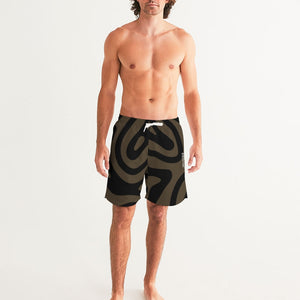 Earthtones Men's All-Over Print Swim Trunk