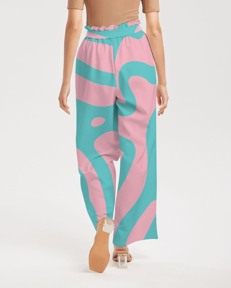 Explore the World Women's All-Over Print High-Rise Wide Leg Pants