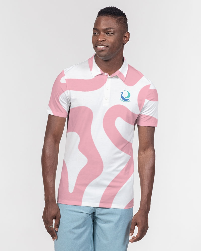 Globe Men's All-Over Print Slim Fit Short Sleeve Polo