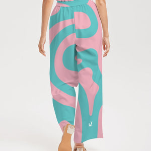 Color of Opportunity Women's All-Over Print High-Rise Wide Leg Pants