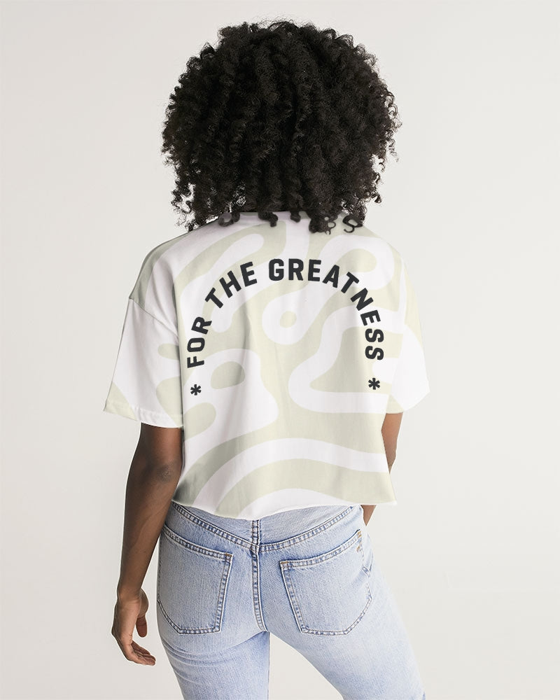 Global Greatness Women's All-Over Print Lounge Cropped Tee