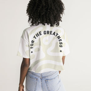 Global Greatness Women's All-Over Print Lounge Cropped Tee