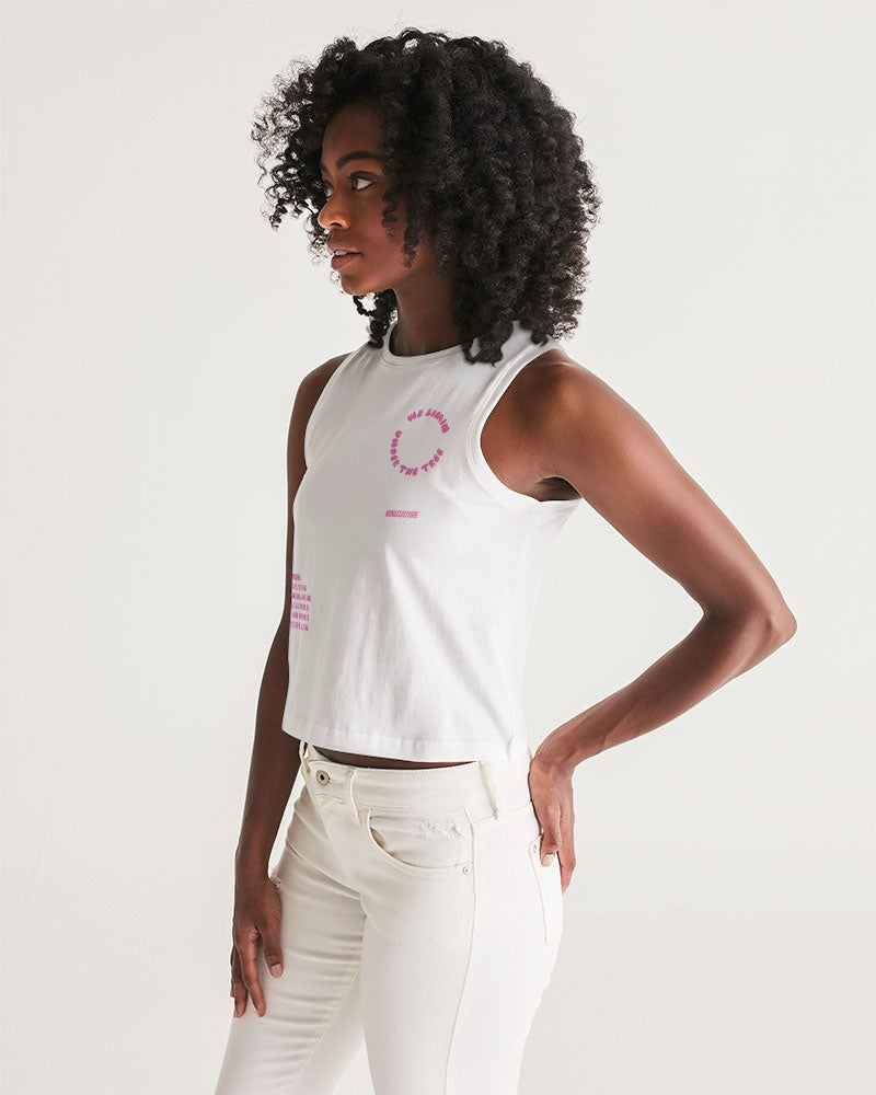 We Limiin With The Culture Collection White Women's Cropped Tank