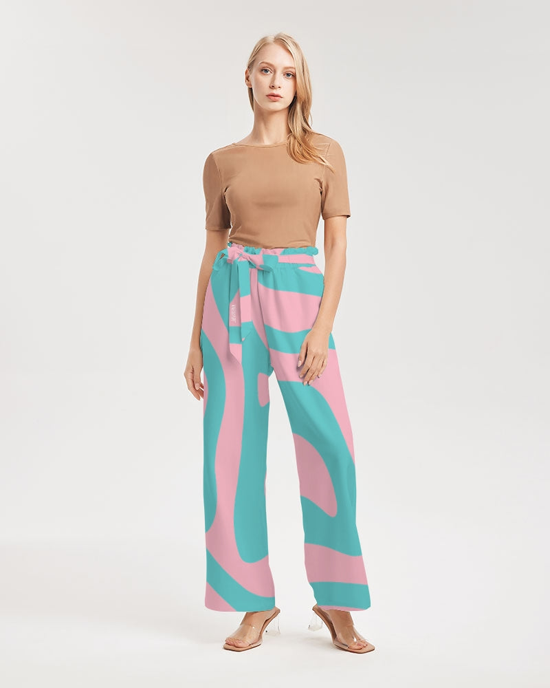 Explore the World Women's All-Over Print High-Rise Wide Leg Pants